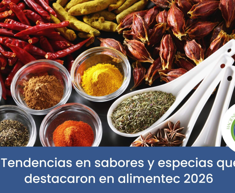 Mesa gastronómica con especias y preparaciones inspiradas en tendencias culinarias modernas.