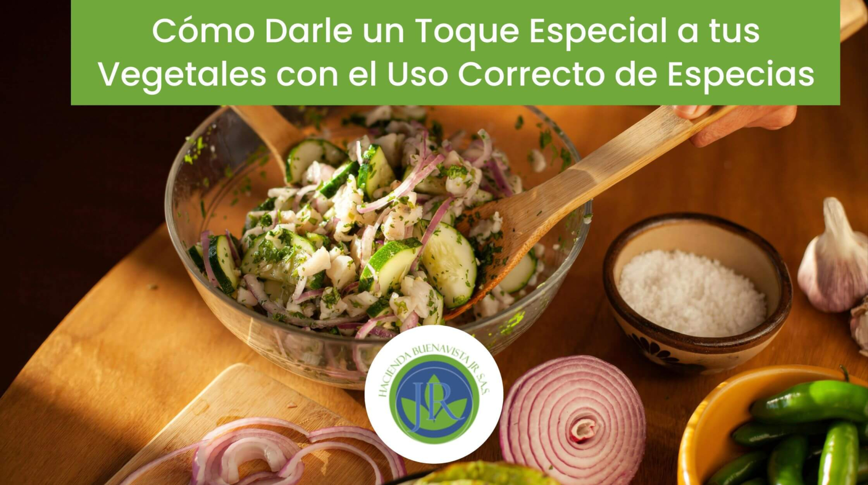 Vegetales condimentados con especias en una preparación casera